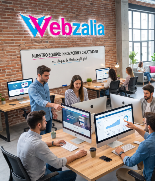 Equipo de Webzalia en el trabajo diario
